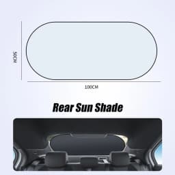 UV-Reflective Car Sun Shade Cover Rear Windshield Sun Protection Sunshade Heat-Isolation Car Privacy Curtains Foldable Storage