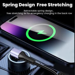 66W 100W Type C TO Type C Cable For iPhone 15 Huawei Xiaomi Samsung Car Spring Cable 6A Short Fast Charging USB C Cable