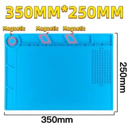 Magnetic Mat Silicone Repair Mat Circuit Board Soldering Pad Heat Resistant 932°F Anti-Static for ESD Iron Phone Repair