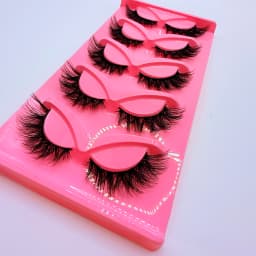 Hot Selling Makeup 5 Pairs Cat Eye Lashes Faux False Eyelashes Dramatic Volume Strip Lashes