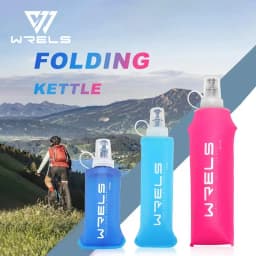 1pc150ml/250ml/500ml Outdoor Collapsible Silicone Bite Size Water Bottle Running Camping Hiking Travel Convenient Water Bottle