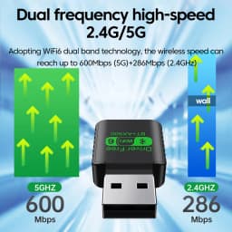 WiFi 6 AX900 Bluetooth 5.4 WiFi USB Adapter Wireless Network Card 2.4G&5GHz Wi-Fi Antenna For PC Driver Free USB WiFi Receiver