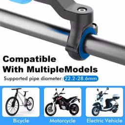 Motorcycle Handlebar Phone Holder 360°Rotatable Bicycle Bracket Security Navigation Support Mount Moto Anti-Shock Phone Brackets