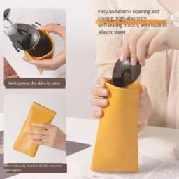 2pcs Automatic Closed Sunglasses Case PU Leather Glasses Storage Bag Waterproof Glasses Protective Cover Eyewear Storage Bag