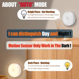 Motion Sensor Light USB Rechargeable Night Light LED Lamp for Kitchen Bedroom Stairs Hallway Cabinet Closet Wardrobe Nightlight