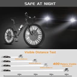 Tube Warning Strip 12Pcs Reflective Mount Clip Bicycle Wheel Spoke Reflector Stripe Steel Wire Lamp MTB Bike Reflector Light