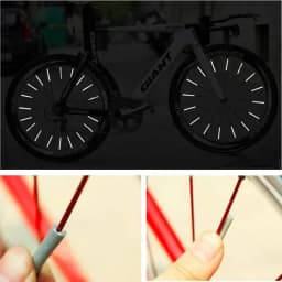 Tube Warning Strip 12Pcs Reflective Mount Clip Bicycle Wheel Spoke Reflector Stripe Steel Wire Lamp MTB Bike Reflector Light