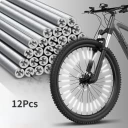 Tube Warning Strip 12Pcs Reflective Mount Clip Bicycle Wheel Spoke Reflector Stripe Steel Wire Lamp MTB Bike Reflector Light