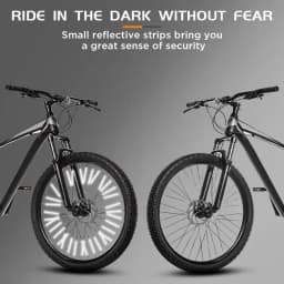 Tube Warning Strip 12Pcs Reflective Mount Clip Bicycle Wheel Spoke Reflector Stripe Steel Wire Lamp MTB Bike Reflector Light