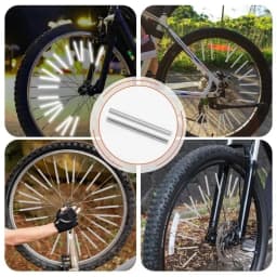 Tube Warning Strip 12Pcs Reflective Mount Clip Bicycle Wheel Spoke Reflector Stripe Steel Wire Lamp MTB Bike Reflector Light
