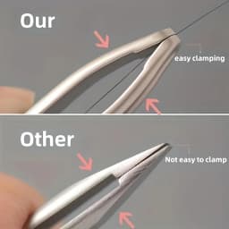 Premium Round Head Tweezers for Eyebrow & Facial Hair Removal Seamless Clips Short Hair Precision Beard Clip