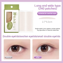 240 PCS Double Eyelid Stickers Natural Invisible And Long-lasting Shaping Big Eye Beauty Tapes For Single Eyelid Person