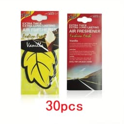 3-60pcs Car Air Freshener Natural Scented Tea Paper Auto Hanging Vanilla Perfume Fragrance Leaf Shape Car Accessories Interior