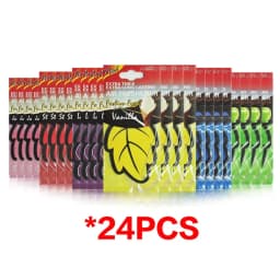 3-60pcs Car Air Freshener Natural Scented Tea Paper Auto Hanging Vanilla Perfume Fragrance Leaf Shape Car Accessories Interior