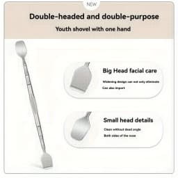 1Pcs Double-Ended Blackhead Remover: Facial Pore Cleanser, Exfoliator, and Massage Tool for Smooth Skin