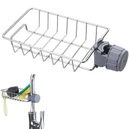 Kitchen Sink Drain Rack Sponge Storage Flexible Faucet Holder Soap Drainer Towel Rack Shelf Organizer Kitchen Accessories