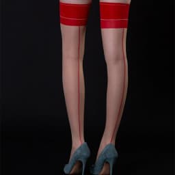 Contrast Color Thigh High Stockings Retro Back Line Seam Slim Medias 10D Ultra Thin Transparent Pantyhose Women Sexy Lingerie