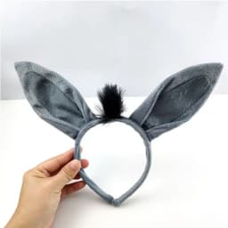 Horse Headband Animal Hair Hoop Halloween Headband Horse Cosplay Dunkey headband Faux Fur Ear Hair Hoops Night Party