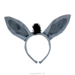 Horse Headband Animal Hair Hoop Halloween Headband Horse Cosplay Dunkey headband Faux Fur Ear Hair Hoops Night Party