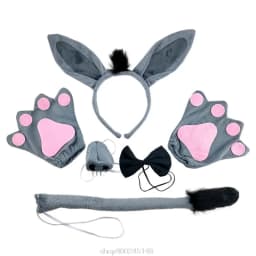 Horse Headband Animal Hair Hoop Halloween Headband Horse Cosplay Dunkey headband Faux Fur Ear Hair Hoops Night Party