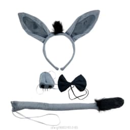 Horse Headband Animal Hair Hoop Halloween Headband Horse Cosplay Dunkey headband Faux Fur Ear Hair Hoops Night Party