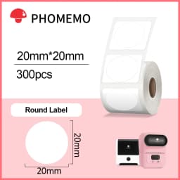 Phomemo M110 M200 M220 Label Paper Round F-type Jewelry Thermal Paper Sticker Multi-Purpose Label Tape Self-Adhesive Paper