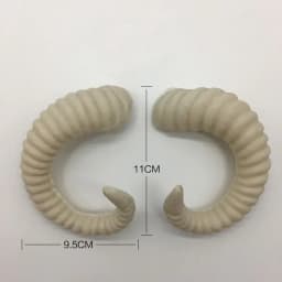 White Anime Plastic Goat DIY Cosplay Headband Artificial Sheep Ram Horns Christmas Costumes Props New
