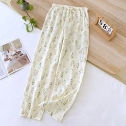 2026 Summer Ladies Short-sleeved Shorts Pajamas Set 100% Cotton Crepe Cloth Thin Home Service Two-piece Spring And Autumn Loose
