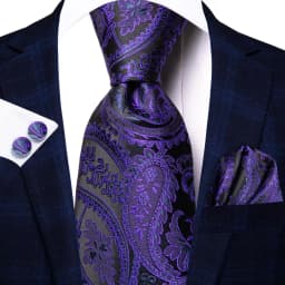 Hi-Tie Peacock Blue Novelty Design Wedding Tie For Men Hanky Cufflinks Gift Mens Necktie Set Business Party Dropshipping