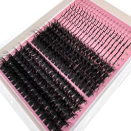 15Rows Lash Clusters Spikes Eyelash Extensions Spiky Lashes Extension Thick Individual Cluster Lashes with Spikes&Bottom Lashes