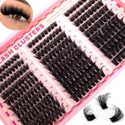 15Rows Lash Clusters Spikes Eyelash Extensions Spiky Lashes Extension Thick Individual Cluster Lashes with Spikes&Bottom Lashes