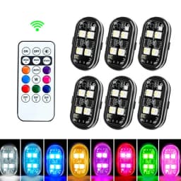 Wireless Light Aircraft Airplane Helicopter Warning Lights RGB Led Strobe Lights Motorcycle Lights LED Flash with USB Charging