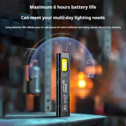Outdoor LED Flashlight 550Lm Portable Mini Torch Light Pocket Lantern Flood Work Light with 5 Modes