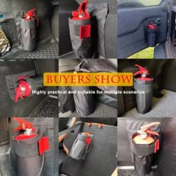 Durable Car Fire Extinguisher Organizer Trunk Storage Bag, Backseat Storage & Trunk Mount Bracket for Fire Extinguisher Storage