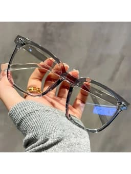 1/2/3 Pairs of Universal Fashion Glasses, Square-Framed Glasses, Fashionable Campus Style, Clear Black Frame, Back to School