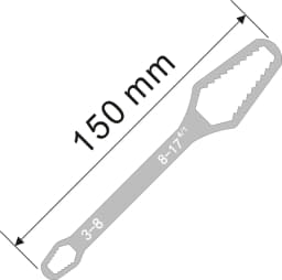 3-17mm Universal Torx Wrench Self-tightening Adjustable Glasses Wrench Board Double-head Torx Spanner Hand Tools for Factory