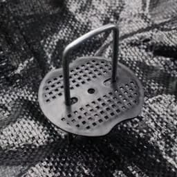U-type Garden Staples with Pads Metal Fence Tubing Stakes Galvanized Landscape Spikes for Holding Lawns Barrier Ground Nails