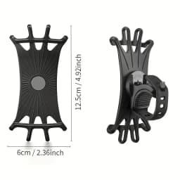 360 Rotatable Bike Motorcycle Phone Holder Silicone Bracket Support Pull Type Safe Mount For All Smartphones Cycling Stand