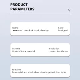 SEAMETAL 4pcs Car Door Lock Shock Pad Silicone Auto Door Lock Protection Cover Force Release Arm Design for Car Truck Door Latch