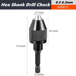 Drill Chuck Keyless Screwdriver Impact Driver Adaptor Electric Micro Motor Clamp Mini Chuck Fixture Hex Shank Drill Bits Adapter