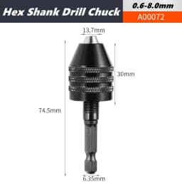 Drill Chuck Keyless Screwdriver Impact Driver Adaptor Electric Micro Motor Clamp Mini Chuck Fixture Hex Shank Drill Bits Adapter