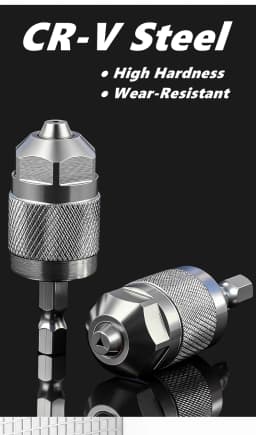 Drill Chuck Keyless Screwdriver Impact Driver Adaptor Electric Micro Motor Clamp Mini Chuck Fixture Hex Shank Drill Bits Adapter