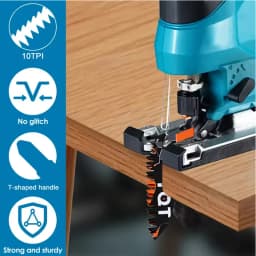 Jigsaw Blade Extra Long Heavy Duty Scroll Saw Blades T-Shank Fine Coarse Teeth for Wood Aluminum Tight Spaces