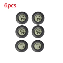 2/4 Pcs Mini Hygrometer Thermometer Fahrenheit or Celsius Meter Digital LCD Monitor Indoor Room Round Humidity Temperature Gauge