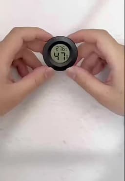 2/4 Pcs Mini Hygrometer Thermometer Fahrenheit or Celsius Meter Digital LCD Monitor Indoor Room Round Humidity Temperature Gauge