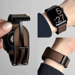 Leather+Silicone Strap For Apple Watch Band Ultra 49mm 44mm 45mm 41mm 46mm 40mm 42mm Magnetic Bracelet iwatch Series 10 9 8 7 6