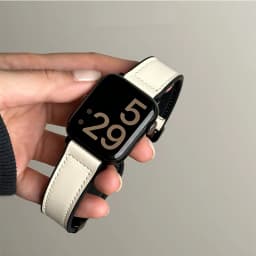 Leather+Silicone Strap For Apple Watch Band Ultra 49mm 44mm 45mm 41mm 46mm 40mm 42mm Magnetic Bracelet iwatch Series 10 9 8 7 6