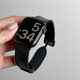 Leather+Silicone Strap For Apple Watch Band Ultra 49mm 44mm 45mm 41mm 46mm 40mm 42mm Magnetic Bracelet iwatch Series 10 9 8 7 6