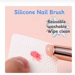 Nail Art Silicone Brush Reusable Mirror Powder Pigment Applying Manicure Tool Gradient Effect Nail Arts Silicone Applicator