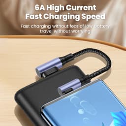 15CM 30CM Dual Elbow Type C to Type C Cable 90 Degree Short Power Bank Fast Charging USB C Data Cord  For iPhone 15 16 Samsung